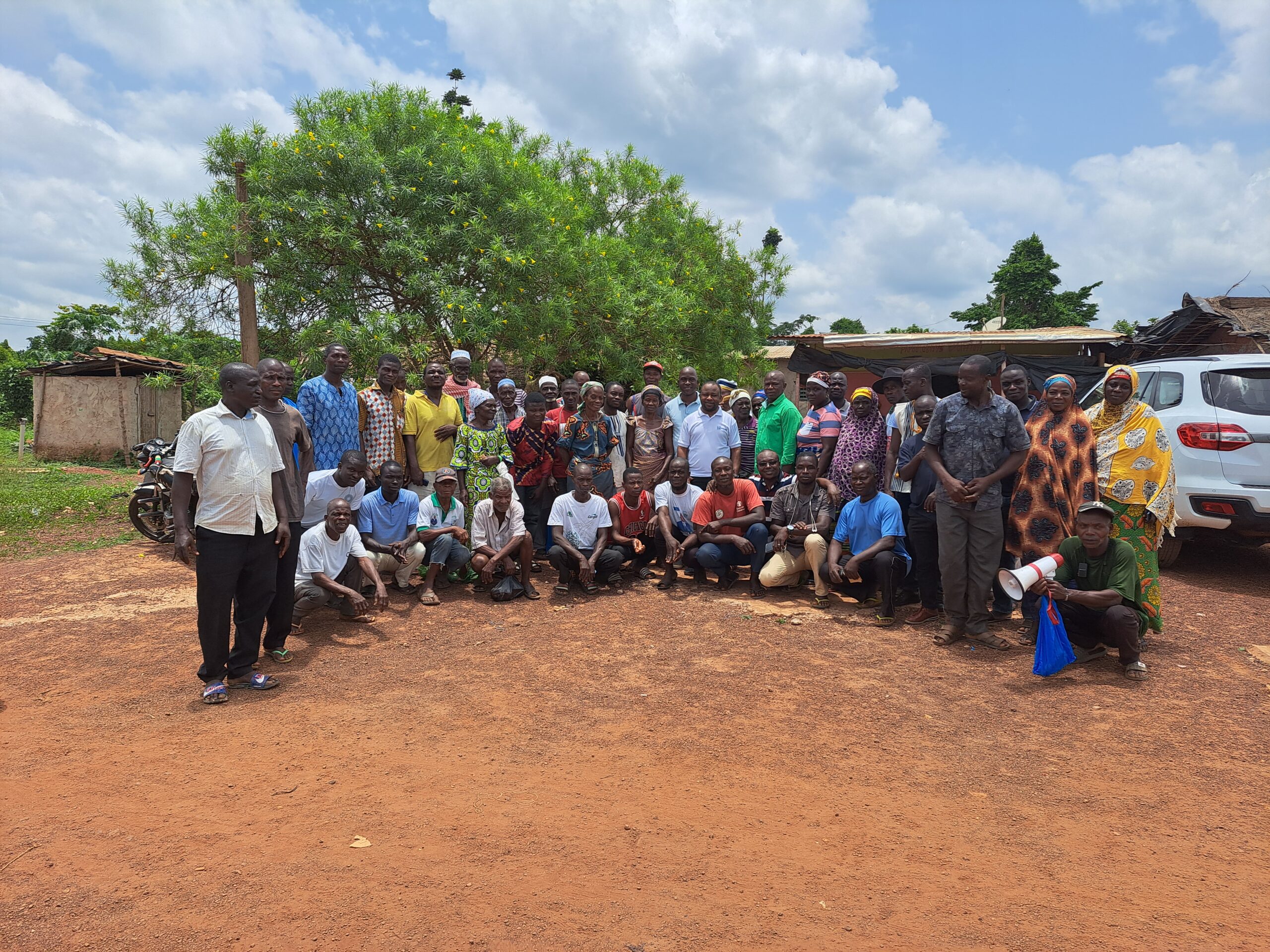 Visite de terrain du partenaire SUCDEN dans la section de Lokosso